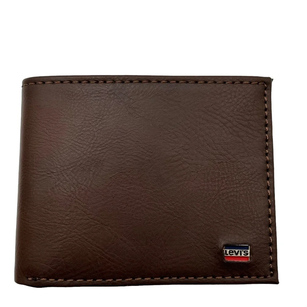 Levis‎ Men's Bifold Wallet Identity Theft Protection RFID-Blocking Brown